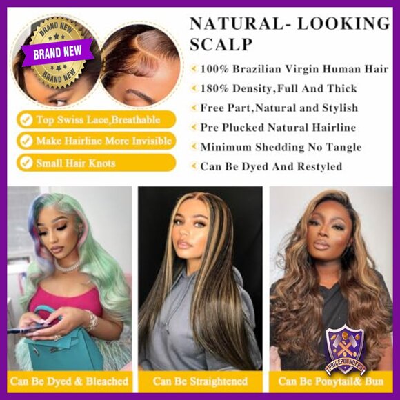 13x6 HD Lace Front Human Hair Wig 28 Inch Body Wave Glueless main image 5